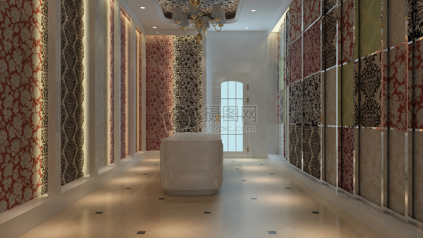 瓷砖墙纸建材专卖店装修效果图赏析 打造专业建材展示空间